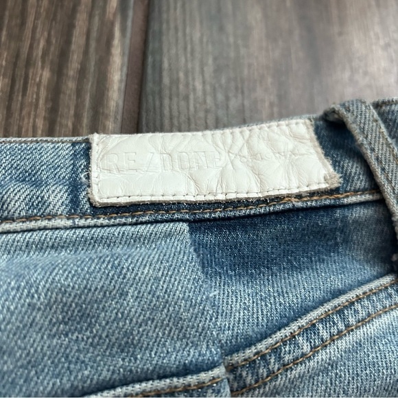 RE/DONE Comfort Stretch High Rise Ankle Crop Jeans in Hazy Indigo Sz 31 - Picture 10 of 12